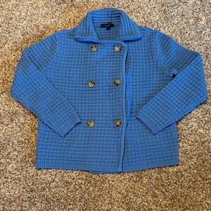 Ann Taylor Blue Textured Cardigan NWOT